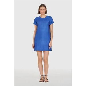 Livro Mini Silk Tee Dress in Cobalt Blue S